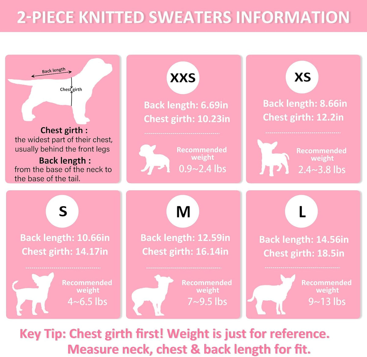 XXS Dog Sweater, 2 Pieces Turtleneck Knitted Chihuahua Sweater Yorkie Teacup Dog Clothes Small Dogs Girl Winter Warm Sweaters Pet Cat Sweater Cold Weather Puppy Clothes Xx-Small