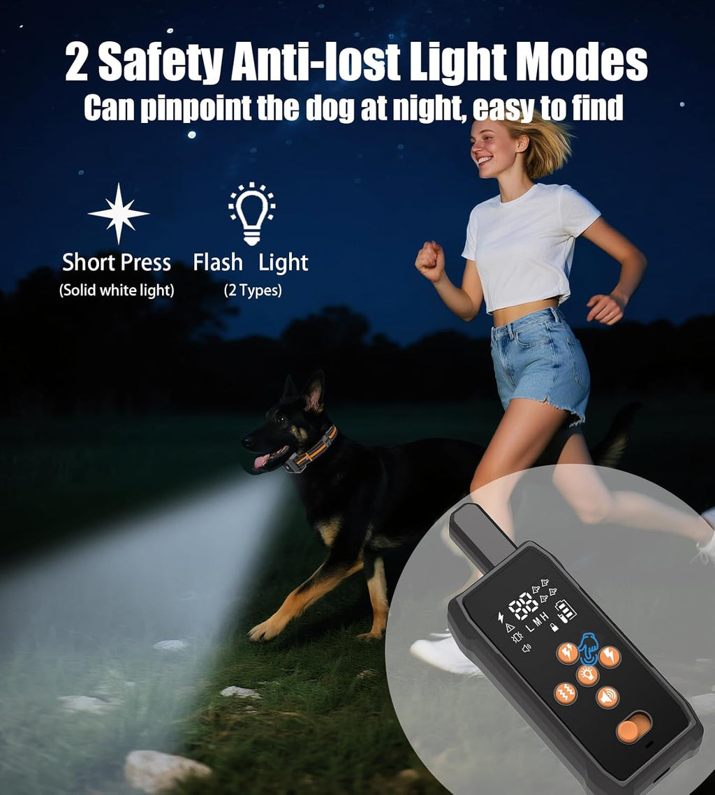 Dog Shock Collar - 4200FT Dog Training Collar with Remote Innovative IPX7 Waterproof with 4 Training Modes,Vibration and Shock,Rechargeable E-Collar for All Breeds